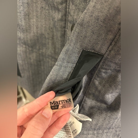 Marmot Reversible Vest Men’s Medium Grey Geometric Button Up - Picture 6 of 11